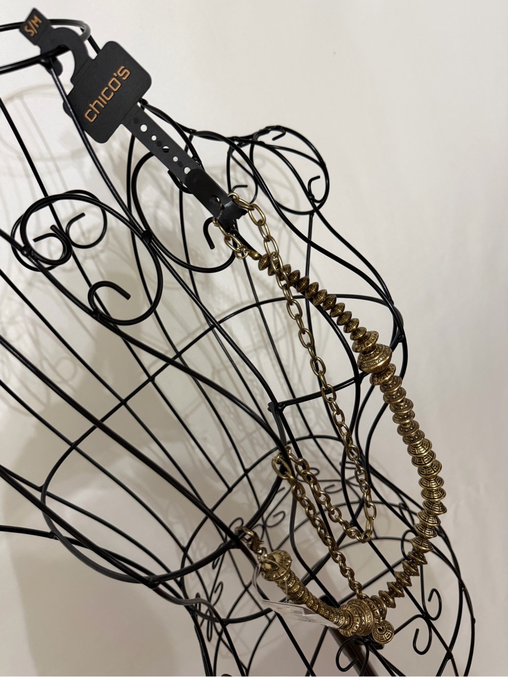 Chico's Antiqued Gold Coin-Link Belt